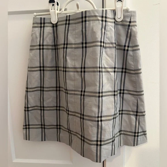 Aritzia Sunday Best Grey Plaid Mini Skirt Size 4 Women’s Yuri Skirt - Picture 8 of 10